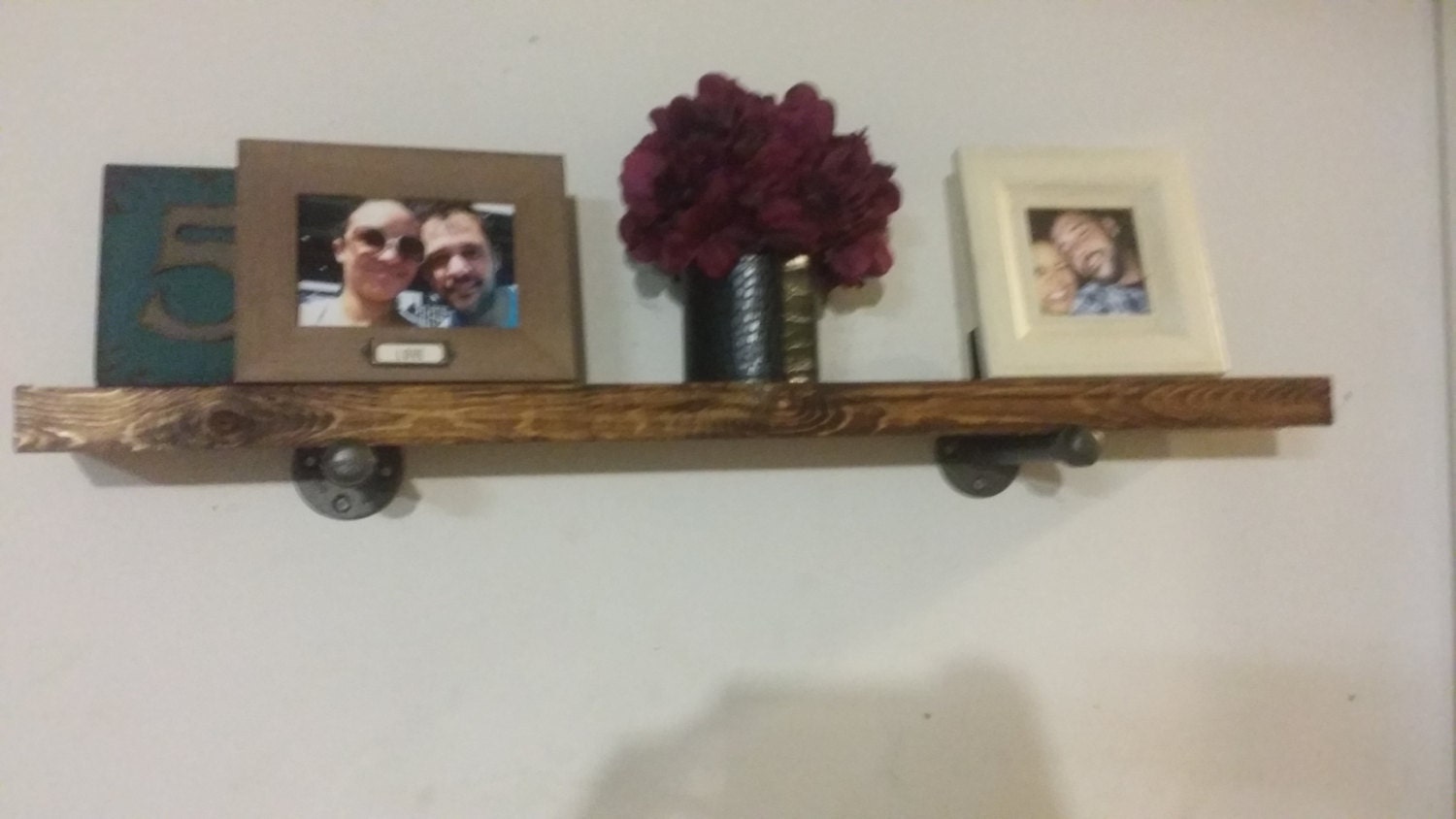 6 inch deep Industrial shelves floating by RoycesDecorAndMore