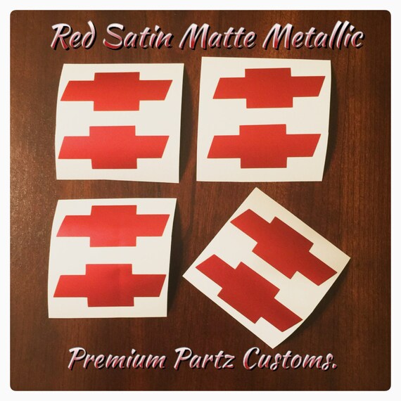 Chevy Wheel Center Cap Bowtie Decals Custom by CustomPlateDesigns