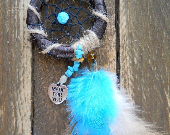 Dream catcher for car, Dreamcatcher, Feathers, Beads, unique, suspension, amulet, Lace, pendant car, keychain, bohodecor, boho, boheme