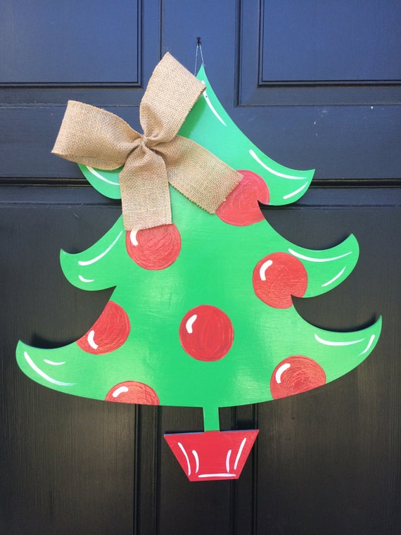 Christmas Door Decor Christmas door hanger by ThePaintedDoorDecor