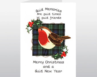 Scottish tartan card  Etsy