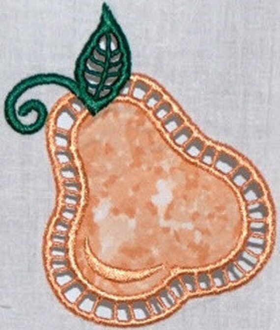Cutwork Applique Fruit 10 Machine Embroidery Designs from