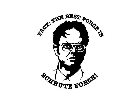 sticker vinyl paper officeworks Sticker. Schrute Schrute Vinyl Force K. Dwight Bumper