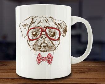 Pug Mug, Dog Lover Mug (A124-rts)
