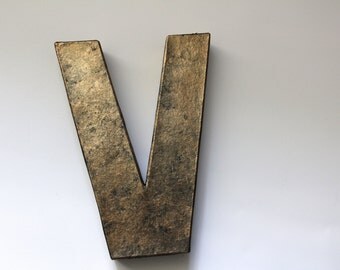 Bronze Letters, Bronze Anniversary, Bronze gift for him, Wedding Props, Baby Boy Nursery, Gallery Wall, Rustic Letters, Metal Letters