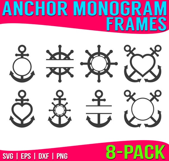 Download Anchor Monogram Frames in SVG PNG and EPS format