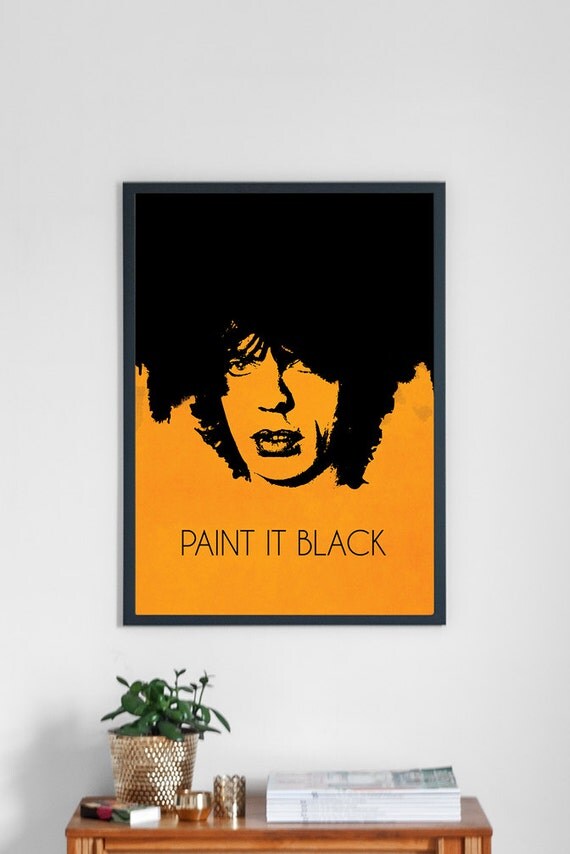 Rolling Stones Mick Jagger Paint It Black Print