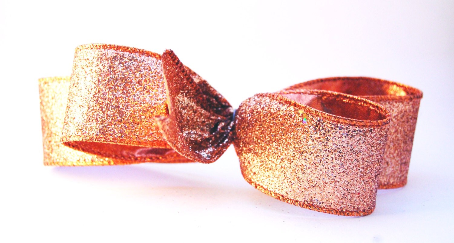 Glitter holiday bow Christmas Package bow Gift wrap bow