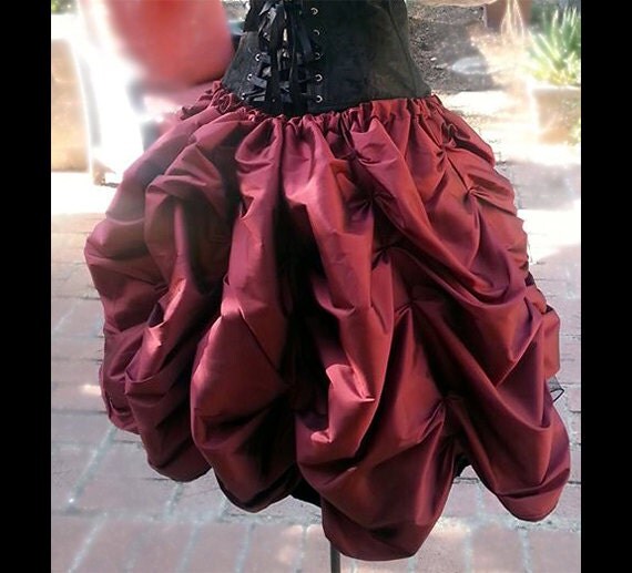 Ready to ship SHORT Steampunk Victorian Taffeta MINI Bustle Skirt Costume for Cosplay Halloween by MajesticVelvets steampunk buy now online