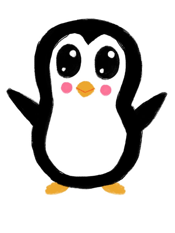 Items similar to Baby Penguin Print | Baby Animals | 6x8 | Digital ...