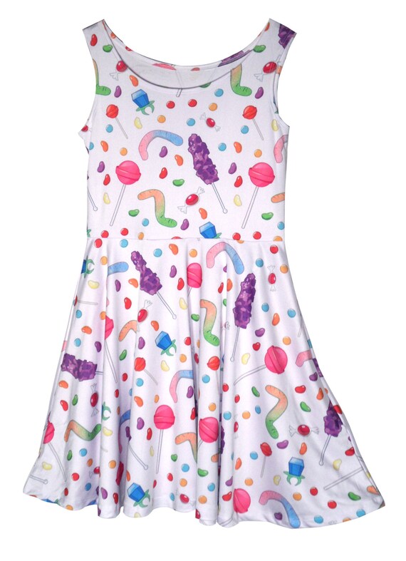 Colorful Candy Dress Candies Skater Dress by CandyHeartClothing