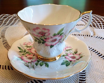 Royal Albert Wild Rose teacup and saucer