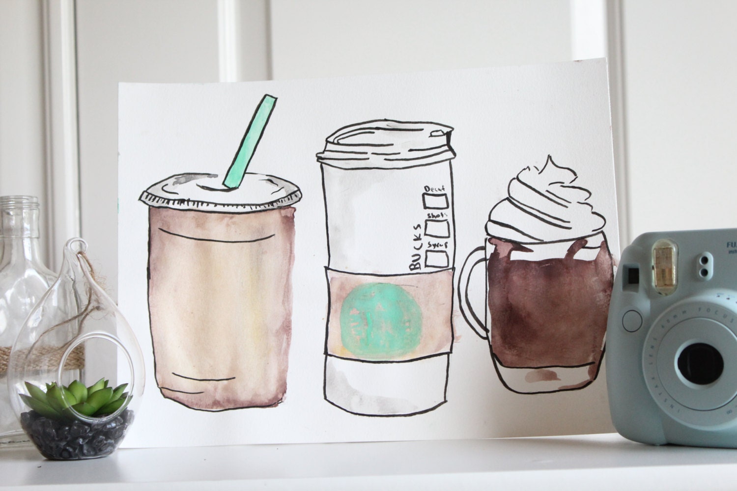 Coffee Wall Art Starbucks Gift Dorm Decor Apartment