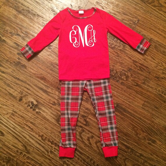 Kids Pajamas Christmas Pajamas Plaid Pajamas Polar