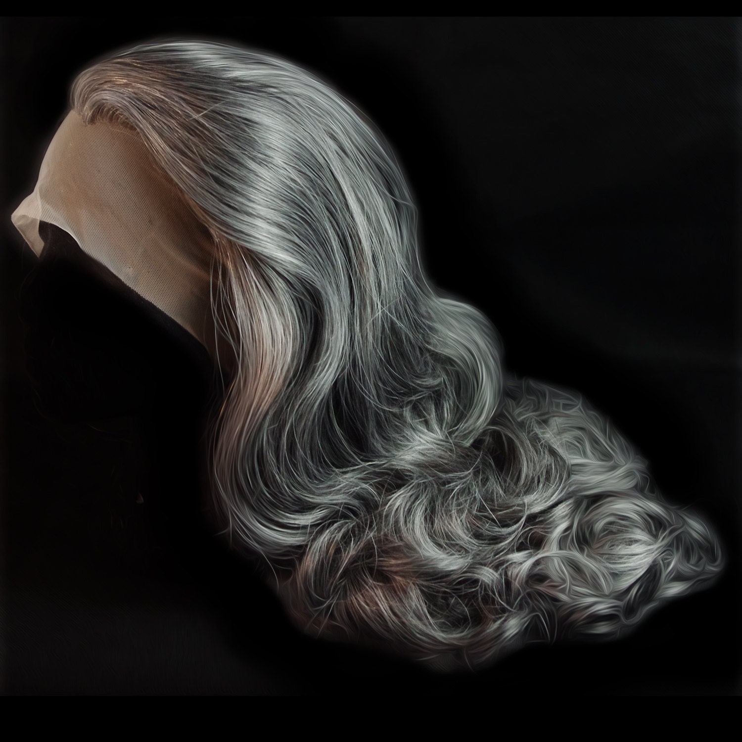 Salt n' Pepper Grey lace front wig