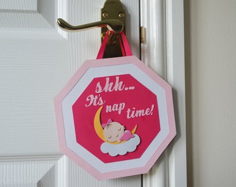 Baby sleeping door sign