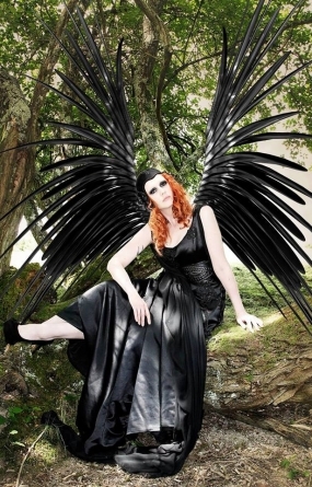 Gothic Black wedding dress. Dark Angel