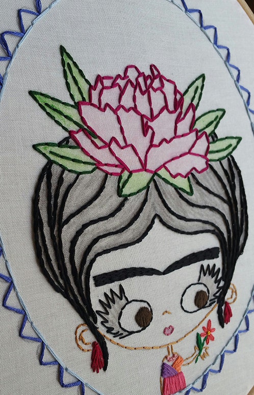 Portrait of Frida Kahlo Digital Embroidery Patterns