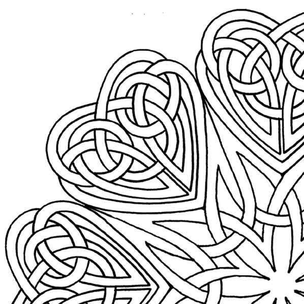 Celtic Heart Mandala Coloring Page Digital Download Mandala