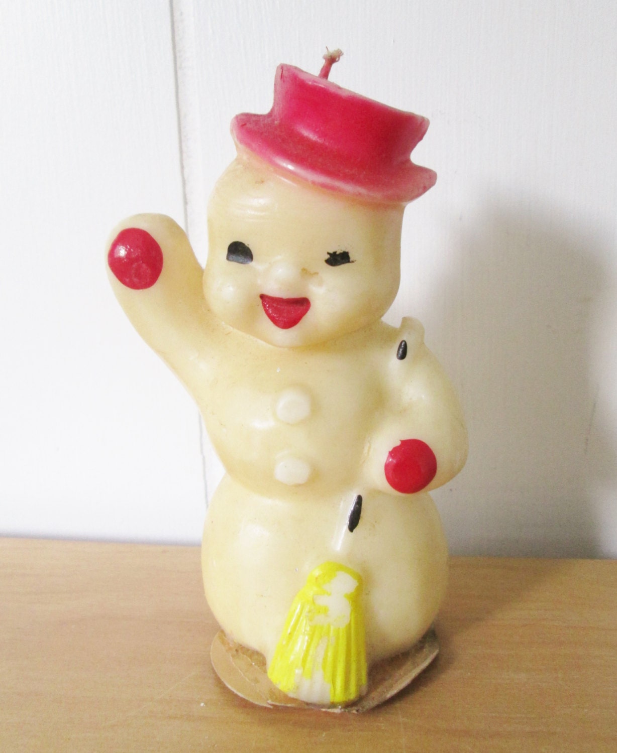 vintage Gurley snowman candle