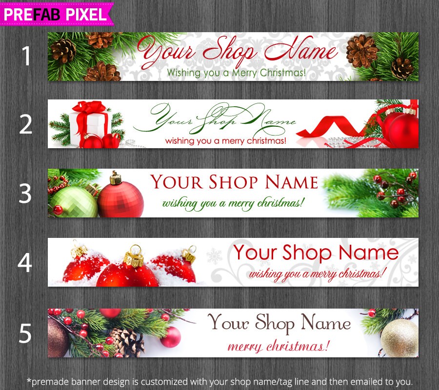 Christmas Etsy Shop Banner Christmas Cover Photo Christmas