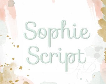 3" inch Embroidery Font Formal Script Embroidery Font Machine Embroidery File Instant Download Sophie BX instant download