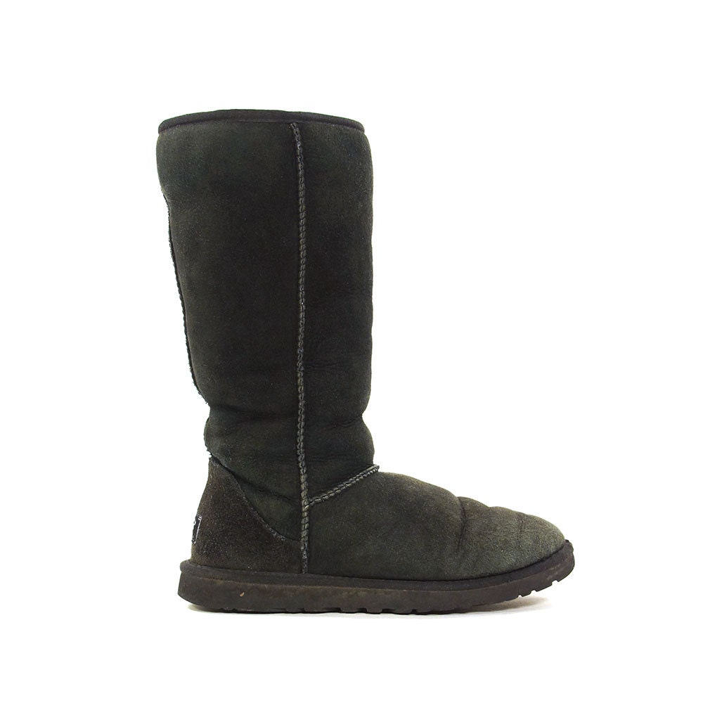 90s UGG Boots / Vintage 1990s Tall Sheepskin Lined UGGs