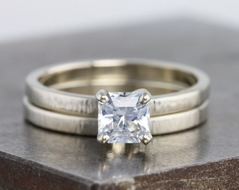 Asscher cut engagement rings etsy