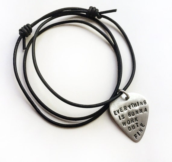 Sterling Silver Guitar Pick Necklace Custom Stamped by SToNZ