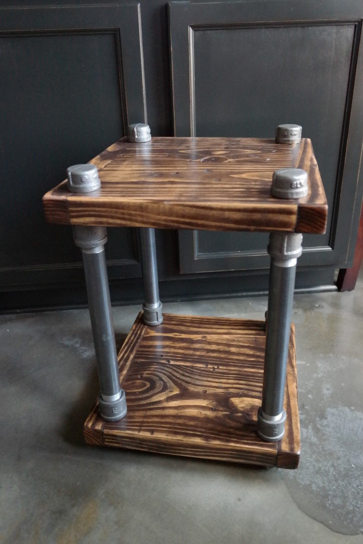 Rustic Industrial End Table Wood And Pipe   Il Fullxfull.834621193 Tggd 