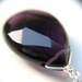 50% OFF SALE - Purple Drop Necklace . Large Teardrop Pendant Necklace . Dark Purple Amethyst Quartz Wire Wrapped Necklace - English Garden