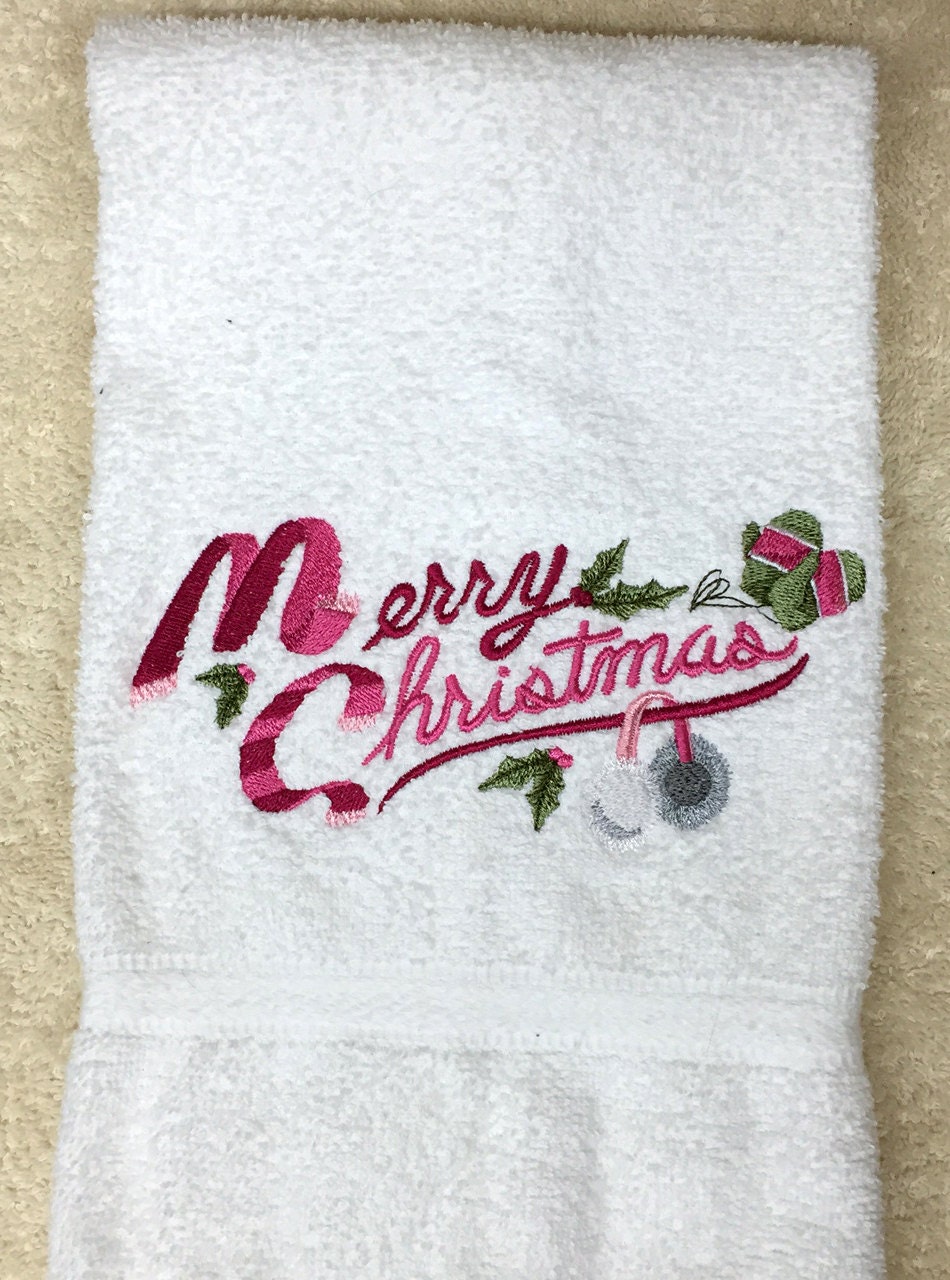 Merry Christmas Hand Towel