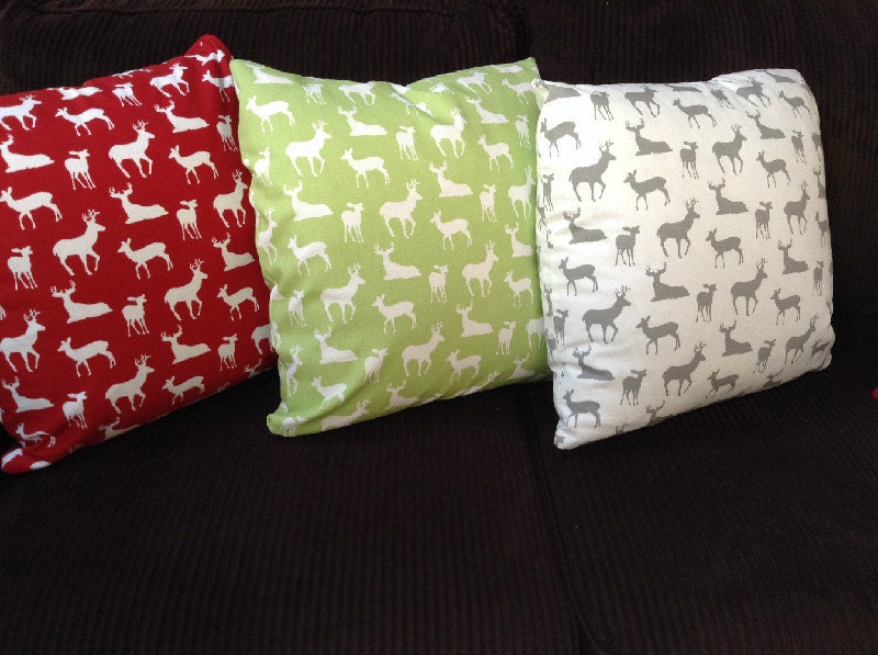 SALE TWO Holiday Pillow Covers Christmas Pillow by AggieRay