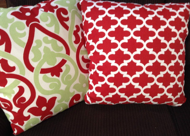 SALE TWO Holiday Pillow Covers Christmas Pillow by AggieRay