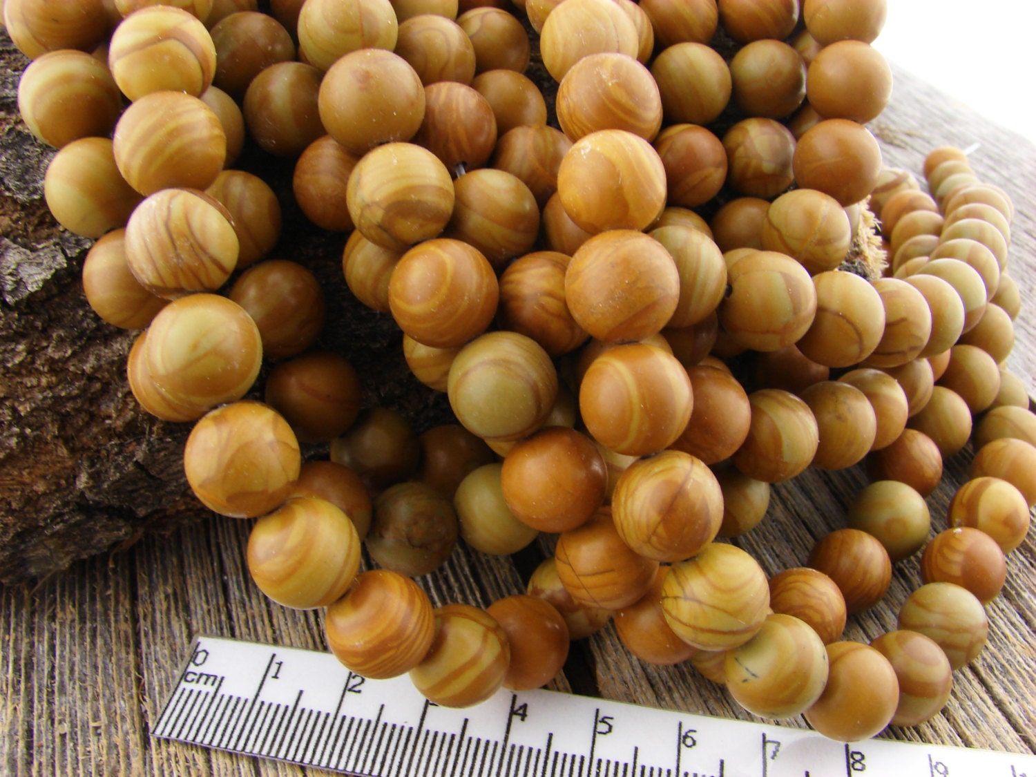 10mm Wood Jasper Beads Smooth Round 10 mm Beads Wooden Jasper