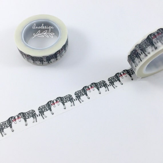 Zebra Washi Tape Zebra Decorative Tape Safari Craft
