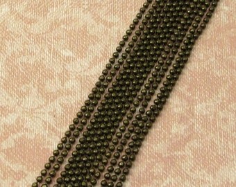 Antique Brass Ball Chain, 1.5 mm, Diamond Cut, 6 Ft., AB132