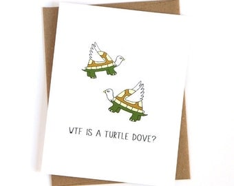Funny Christmas Card - Turtle Dove