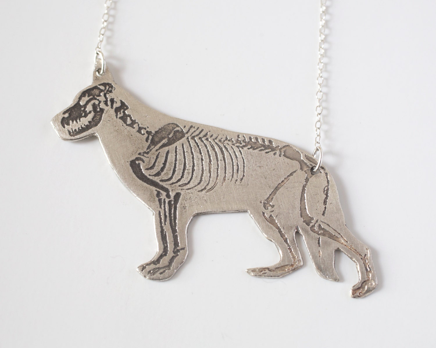 German Shepherd Necklace Dog Skeleton Skeleton Necklace