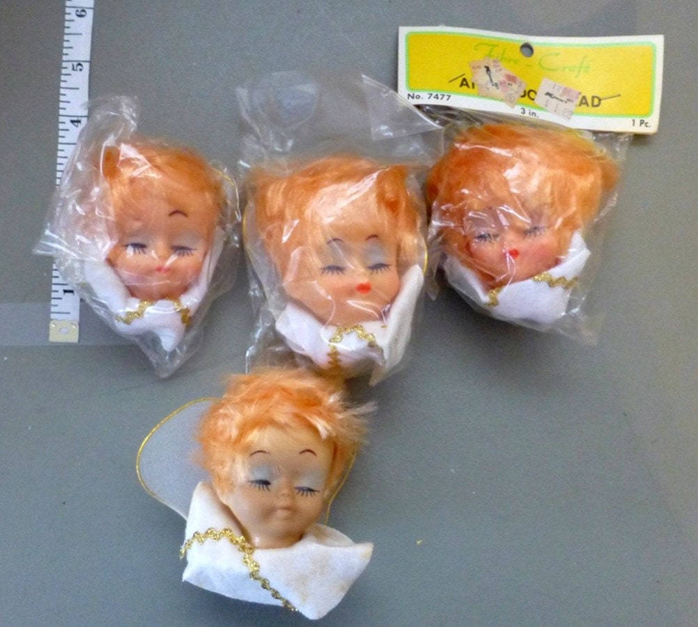 Fibre Craft Angel Doll Head with WingsWhite by DebbieCrochets