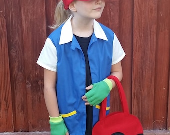 Ash Ketchum Original Pokemon Trainer Costume with SHIRT ONLY