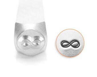 Infinity Design Stamp, SC1510-AE-6MM, Lemniscate Metal Stamp, Carbon Steel Stamp, ImpressArt Stamp, Bopper, No Beginning No End