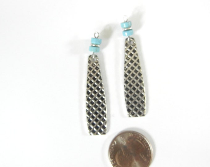 Pair of Antique Silver-tone Tribal Drop Charms