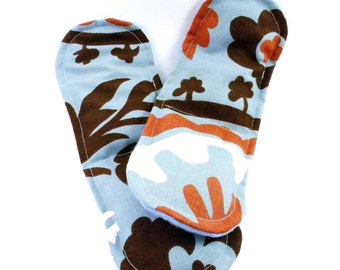 Tired Feet Hot Cold Therapy Heat Packs - rice and flax - heating pads for feet - yellow navy tropical flower