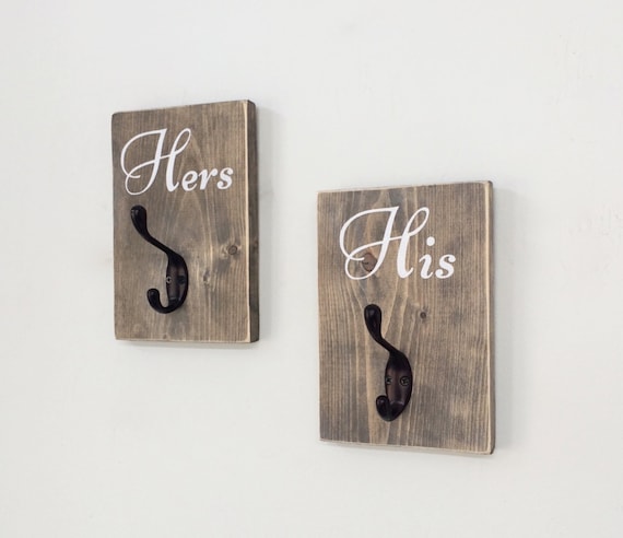 Bathroom Decor Farmhouse Decor His and Her Towel Rack