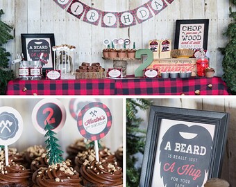 Lumberjack Birthday Party Collection - DIY