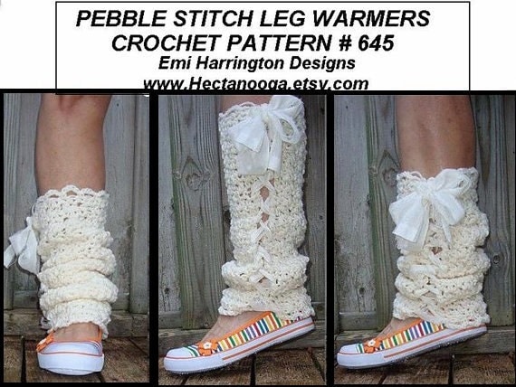 crochet easy pattern leg warmers LEGWARMERS, size Leg Up make PATTERN, Laced CROCHET any Warmers,