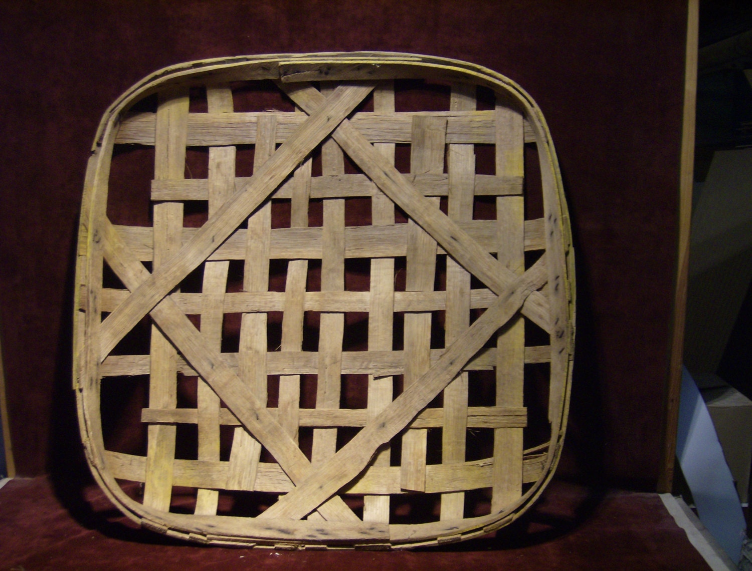 Large Tobacco Basket Vintage 1950's FREE SHIPPING by OnlyOak