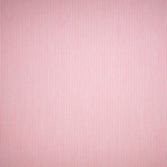 Pink Stripe Fabric Pink and White Narrow Striped Cotton