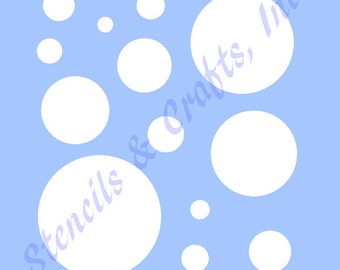 CIRCLE CIRCLES STENCIL stencils background template templates pochoirs paint pattern craft scrapbook new 6" x 5" free shipping